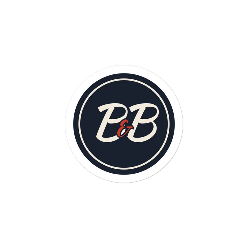 B&B sticker in White