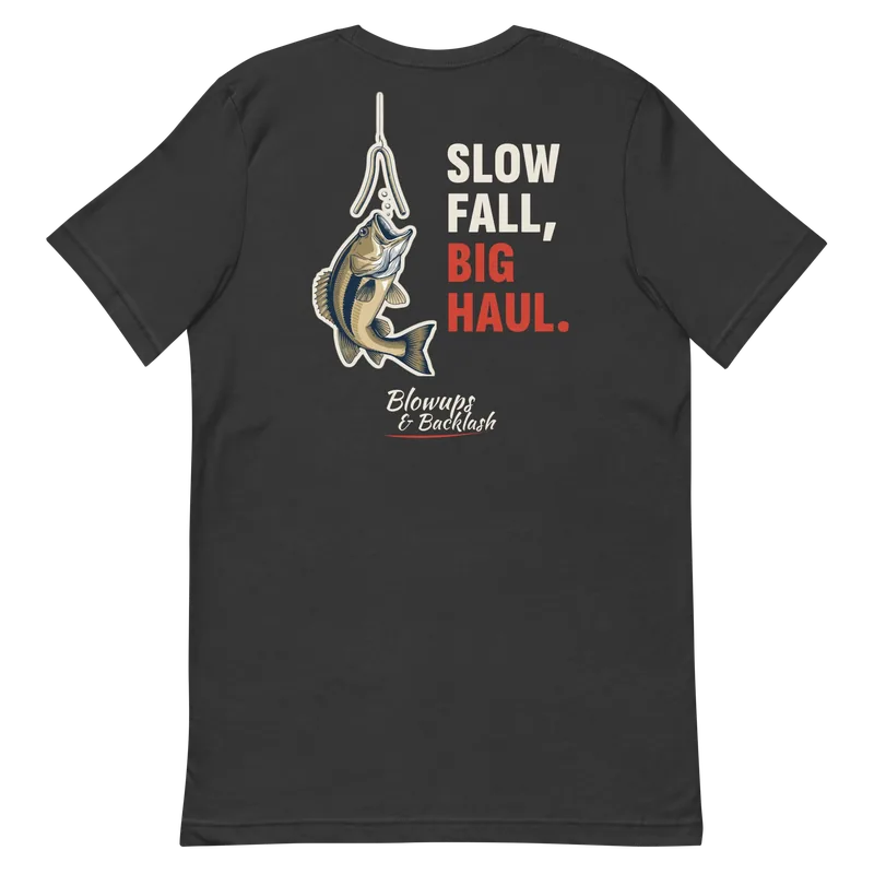 Slow Fall Tee in Dark Grey, back