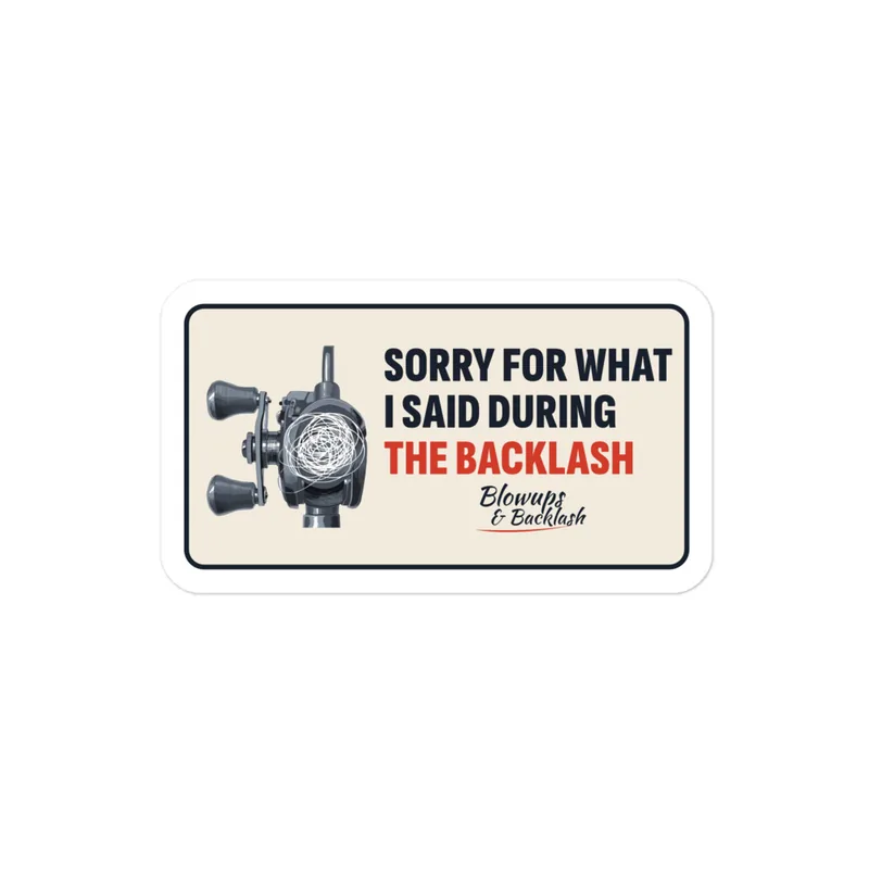 Sorry Sticker in White