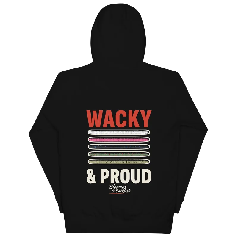 Wacky and Proud Hoodie in Black, back