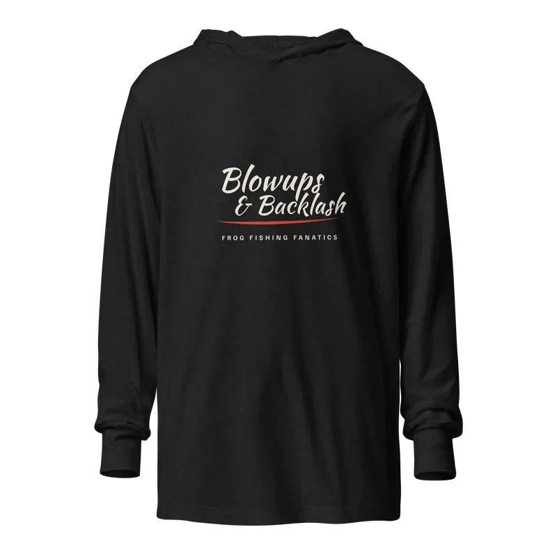 Wacky Rig Hooded Shirt in Charcoal-Black Triblend